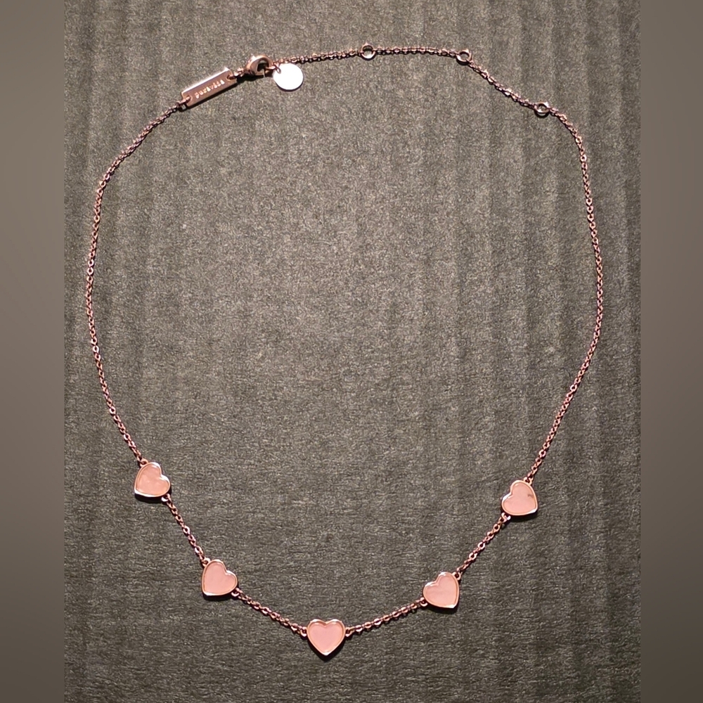 Pura Vida Pink Heart Necklace